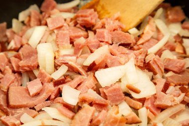 Cooking Ham and Onions