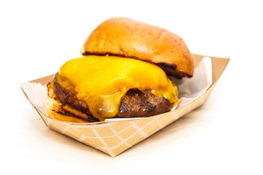 Sulu cheeseburger karton tepsi