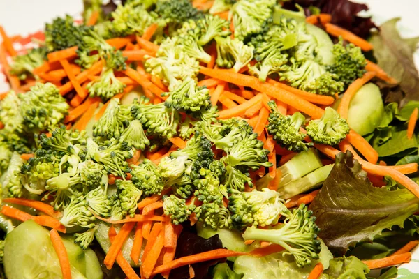 Broccoli Florets on Salad — Stock Photo, Image