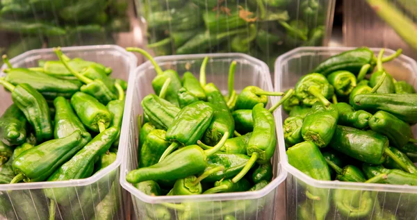 Jalapeno pepers in een markt — Stockfoto