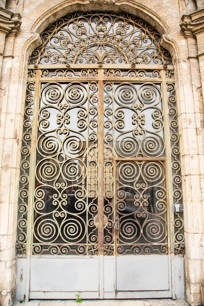 Old Ornate Scrollwork on Door — Stock Photo, Image