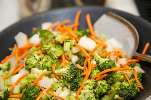 Stir Fry Vegetables in Wok — Stock Photo, Image