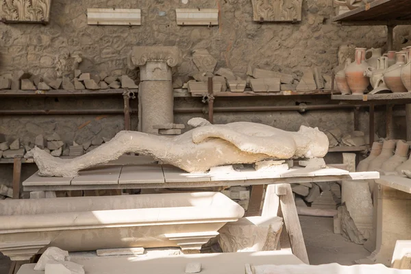 Gamla entombed kropp i Pompeji — Stockfoto