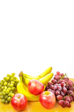 taze meyve dikey beyaz arka plan