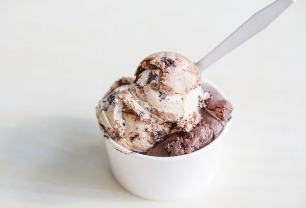 Galleta de chocolate masa helado —  Fotos de Stock