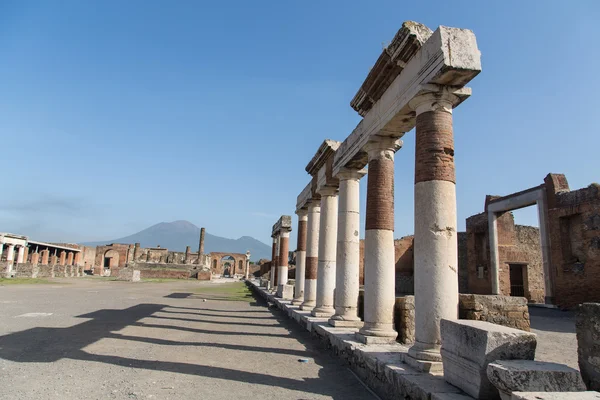 Kolumner av Pompeji road — Stockfoto