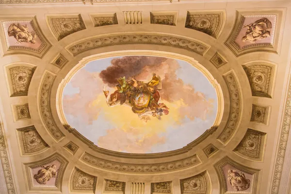 Malovaný strop v kostele Florencie — Stock fotografie