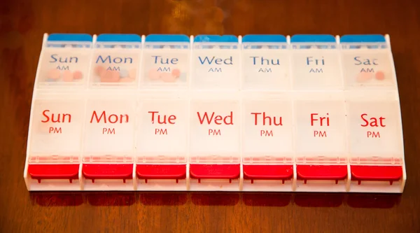 Large Pill Dispenser for Two Weeks — Stock Photo, Image