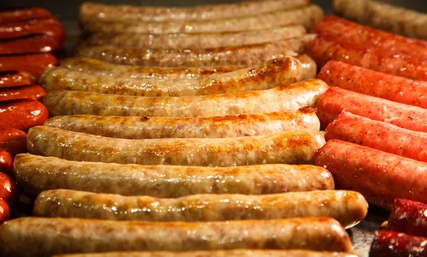 Sausages on Grill — Stock Photo, Image