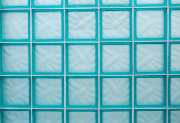 Szklane ściany bloku z białą zaprawą — Zdjęcie stockowe