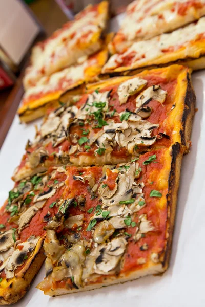 Slices of Pizza in Roman Pizzeria — Stock Photo, Image