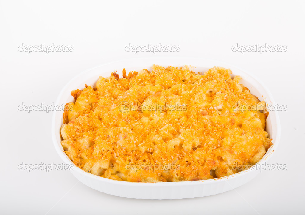 Baked Macaroni and Cheese in Casserole Dish