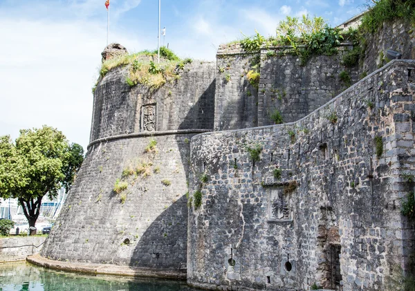 Starověkých hradeb v Kotoru — Stock fotografie