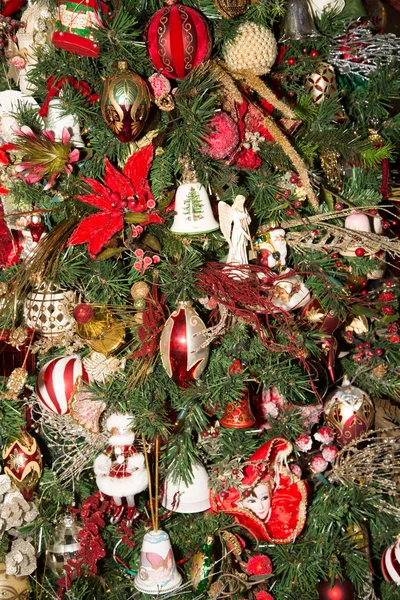 Christmas Tree Loaded with Ornaments — Stock Photo, Image