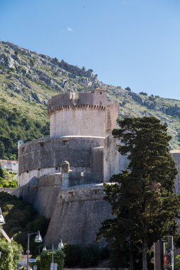 dubrovnik Hırvatistan yuvarlak duvarları