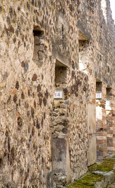 Numbered Homes in Ancient Pompeii — Stock Photo, Image