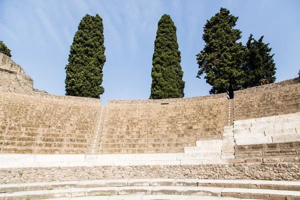 Sätesrader i Pompeji teater — Stockfoto