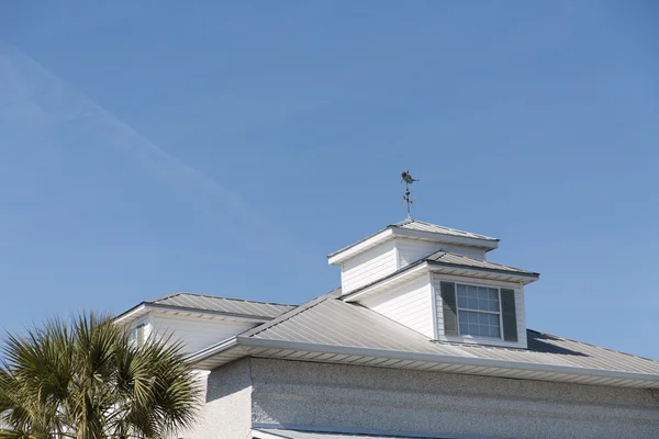 Dormer and Weather Vane on Tabby Building — Stock Photo, Image