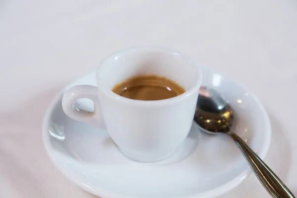 Kaşık ile espresso fincan — Stok fotoğraf