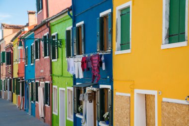Mavi burano evde Çamaşırhane