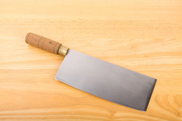 Cleaver en tablero de corte de madera — Foto de Stock