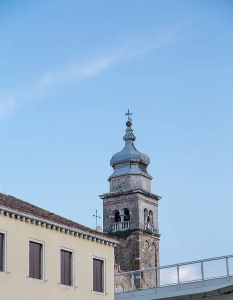Onion Dome and Weather Vane on Church Bell Tower — Stock Photo, Image
