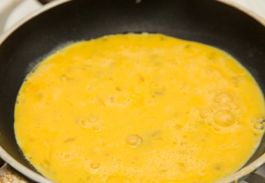 kızartma pan.jpg içinde çiğ yumurta