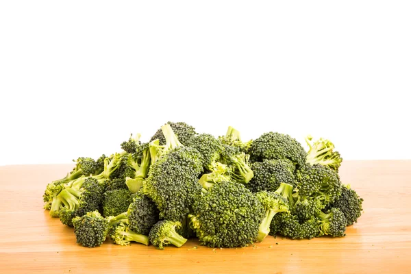 Fresh Broccoli on Wood Table — Stock Photo, Image