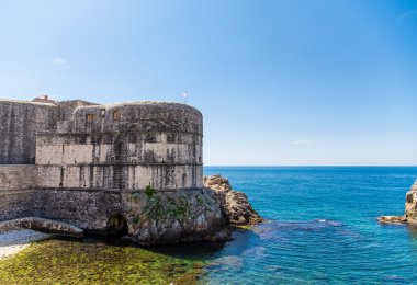 dubrovnik Hırvatistan Adriyatik üzerinde eski duvarları