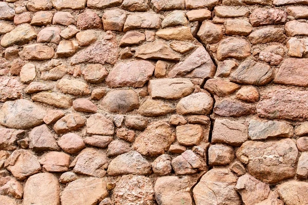 Stará popraskaná kamenná zeď — Stock fotografie