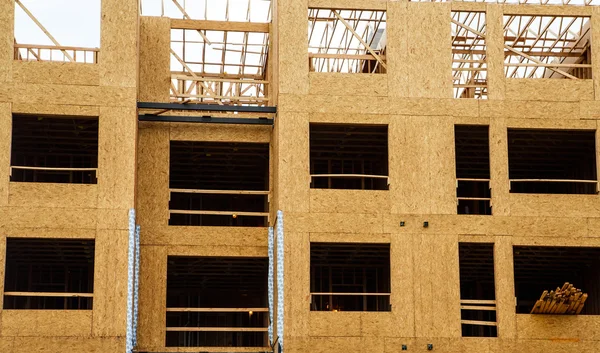 Plywood Sheathing with Wood Framing — Stock Photo, Image