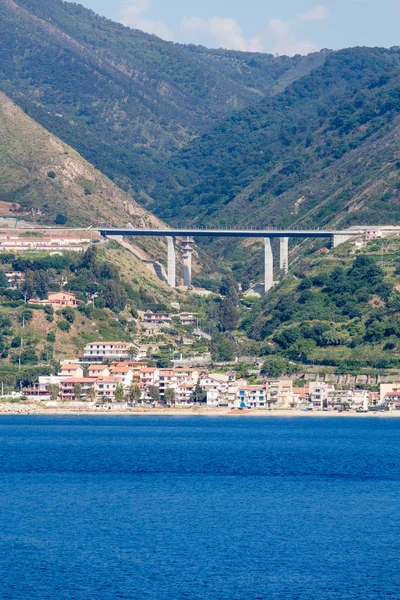 Italian Highway in Messina Straight — Stock Photo, Image