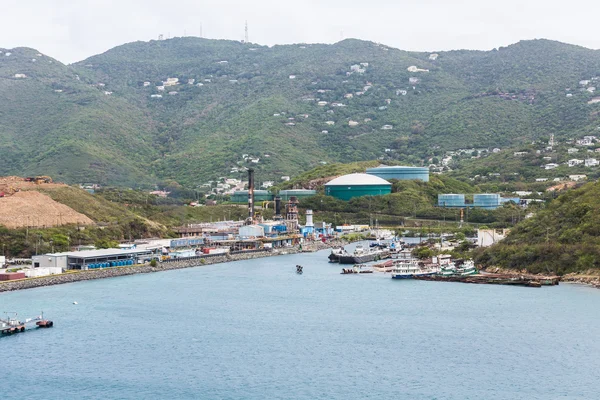 Industrieller hafen in st thomas — Stockfoto