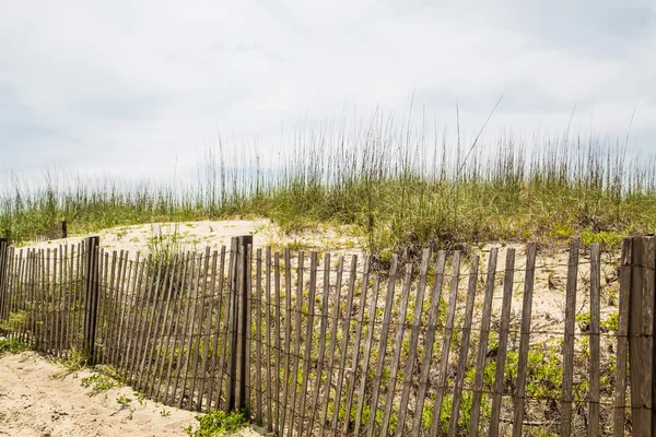 Wood Fence and Sand Dunes — Stock Photo, Image