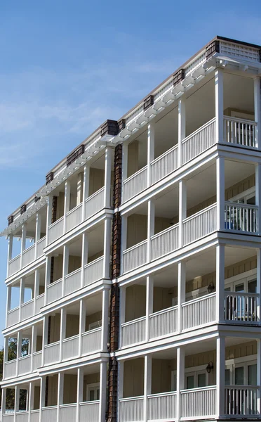 Four Story Verandas on Coastal Home — Stock Photo, Image