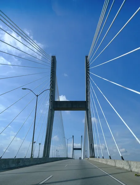 Kabels op hangbrug — Stockfoto