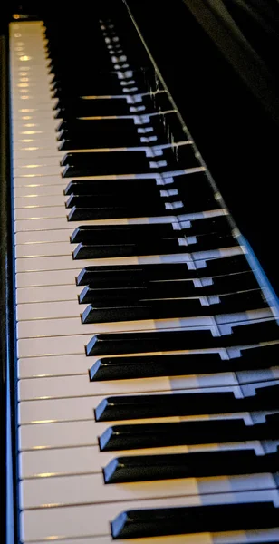 Teclas de piano blanco y negro — Foto de Stock