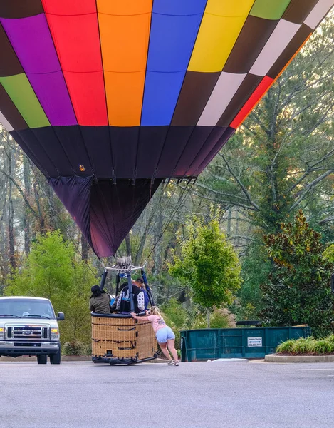 Heißluftballon parken — Stockfoto