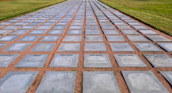 Savannah 'daki Battlefield Memorial Park' ta taşlar. Stok Fotoğraf