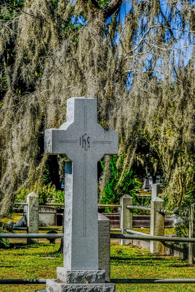 Savannah Georgia Outubro 2021 Cemitério Boaventura Está Localizado Rio Wilmington — Fotografia de Stock