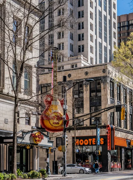 Hard Rock Cafe and Hooters Cafe in Atlanta — Φωτογραφία Αρχείου