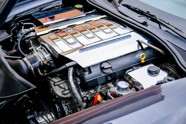自定义Corvette引擎 — 图库照片