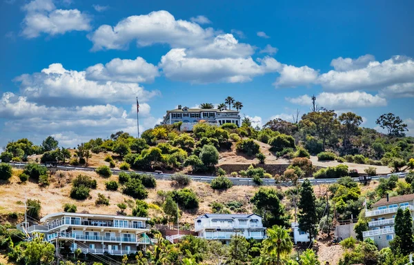 Catalina Adası Ndaki Avalon Bakan Evler Apartmanlar — Stok fotoğraf