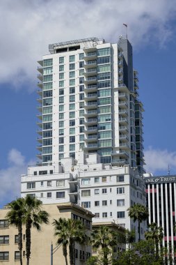 LONG BEACH, CALIFORNIA - April 21, 2022: Long Beach is known for its waterfront attractions, including the Queen Mary. Multiple sports will be held in Long Beach during the 2028 Summer Olympics.