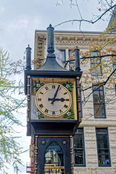 Vancouver British Columbia April 2022 Raymond Saunders First Steam Clock — Stock Photo, Image