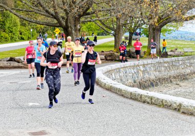 VANCOUVER, BRITISH COLUMBIA - April 29, 2022: Vancouver, a bustling west coast seaport in British Columbia, is among Canadas densest, most ethnically diverse cities.