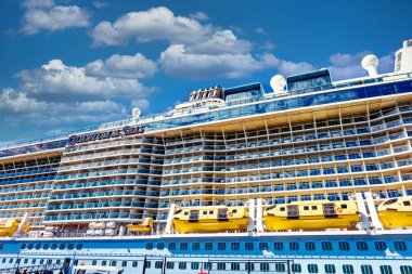 VICTORIA, BRITISH COLUMBIA - May 28, 2022 Royal Caribbean operate over 25 ships and owns Celebrity Cruise Lines