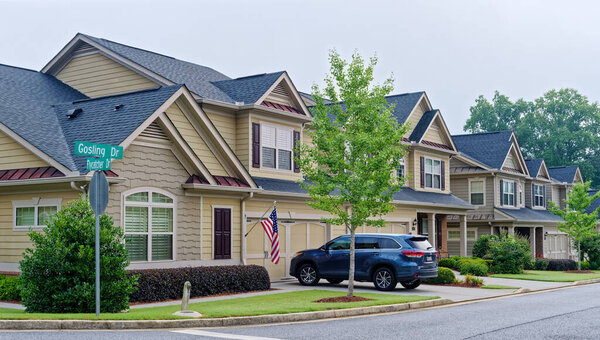 CUMMING, GEORGIA - June 25, 2022: The housing market is facing a new boom in growth thanks to the aging baby-boomer population and the desire for over-55 and assisted living communities.