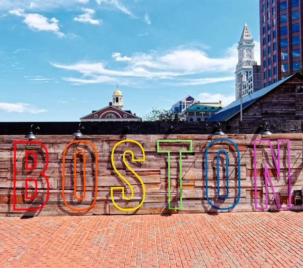 Boston Massachusetts Ağustos 2022 Boston Abd Nin Eski Şehirlerinden Biridir - Stok İmaj