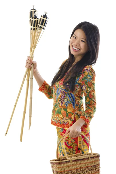 Happy Malay woman — Stock Photo, Image